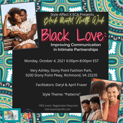 OCTOBER 4 - Black Love: Improving Communication in Intimate Partnerships