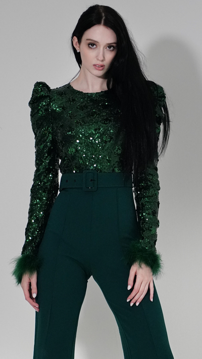 Holiday Sequin Jumpsuit