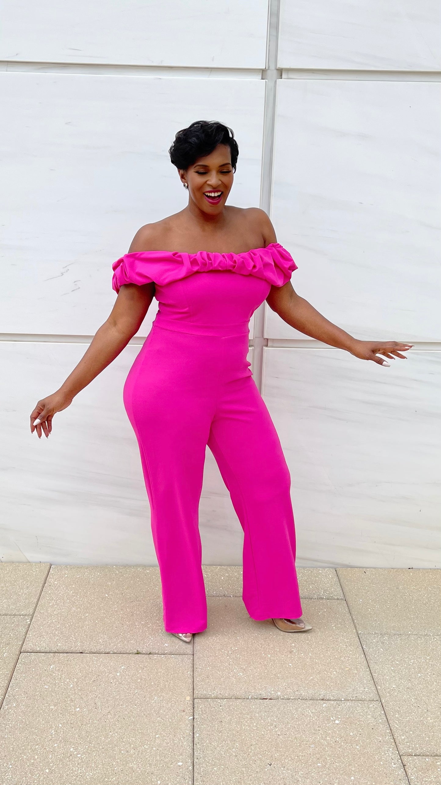 Hot in Pink Jumpsuit