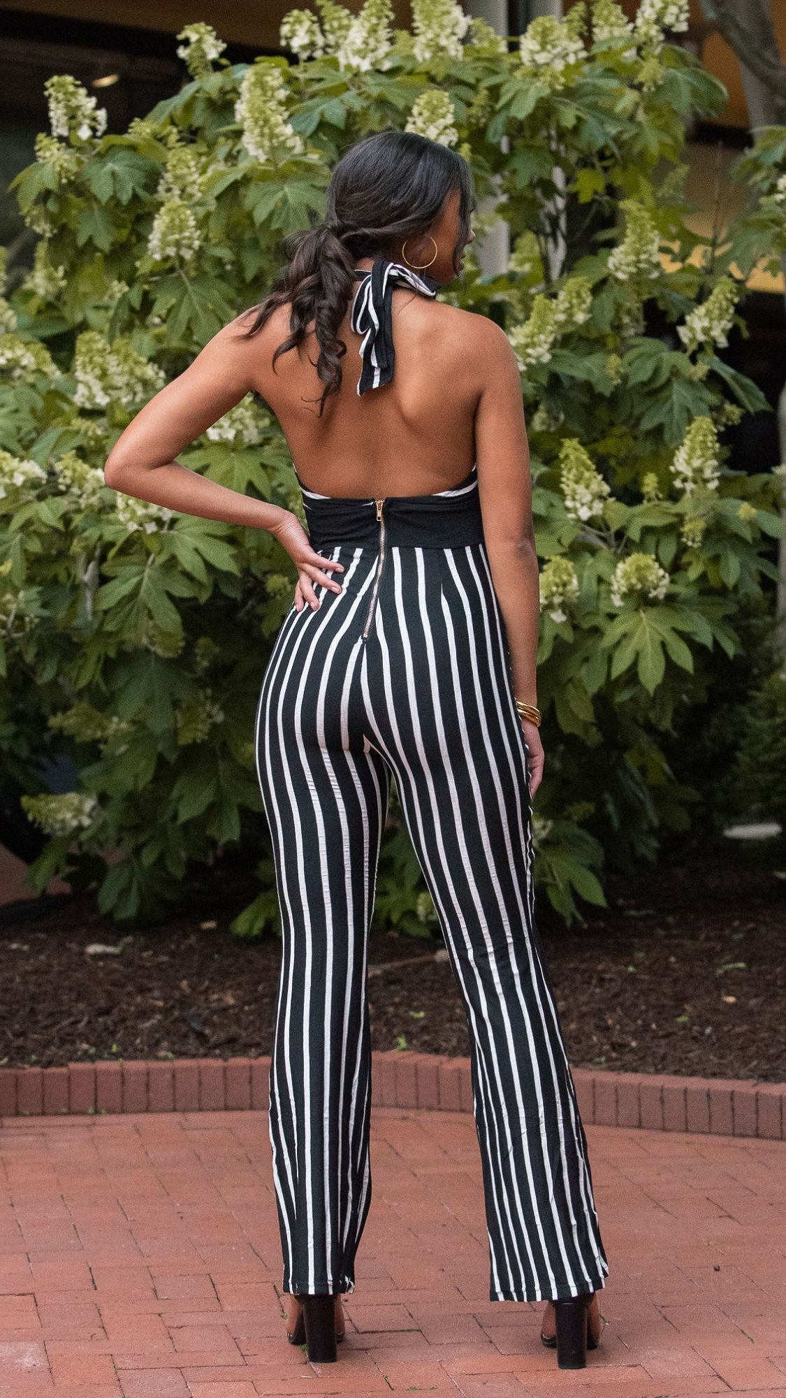 Black & White Stripe Jumpsuit - Very Ashley