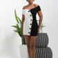 Very Ashley Richmond Virginia womens Boutique fashion B&W Off My Shoulder Dress Black owned business 