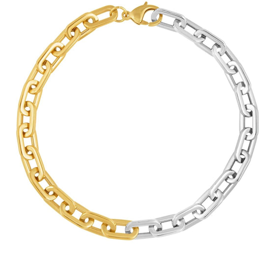 Jenna Link Chain Necklace - Two Tone - Very Ashley