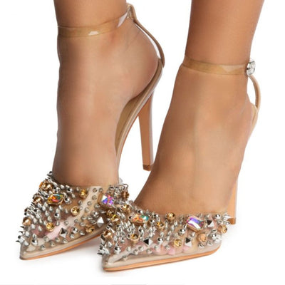 POPSTAR NUDE ANKLE STRAP PUMP - Very Ashley